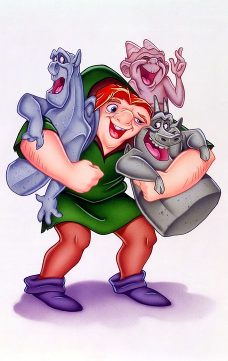 Die Wasserspeier sind Quasimodos beste Freunde. Eines Tages stacheln sie den unglücklichen Glöckner an, heimlich das Fest der Narren zu besuchen ... - Bildquelle: The Walt Disney Company