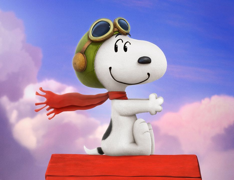 Snoopy träumt sich immer wieder in eine andere Welt, in der er als heldenhafter Pilot um die Liebe und gegen seinen Erzfeind kämpft. - Bildquelle: 2015 Twentieth Century Fox Film Corporation.  All rights reserved.  PEANUTS   2015 Peanuts Worldwide LLC.