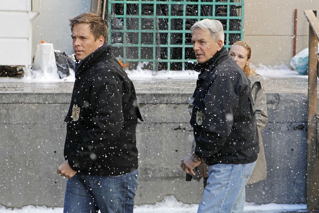 Ermitteln in einem neuen Fall: Tony (Michael Weatherly, l.) und Gibbs (Mark Harmon, M.) ... - Bildquelle: CBS Television