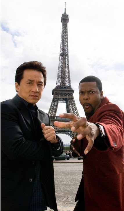 Eines Tages müssen Detective Carter (Chris Tucker, r.) und Chief Inspector Lee (Jackie Chan, l.) nach Paris reisen, um einem mächtigen Triadenboss... - Bildquelle: Warner Bros.