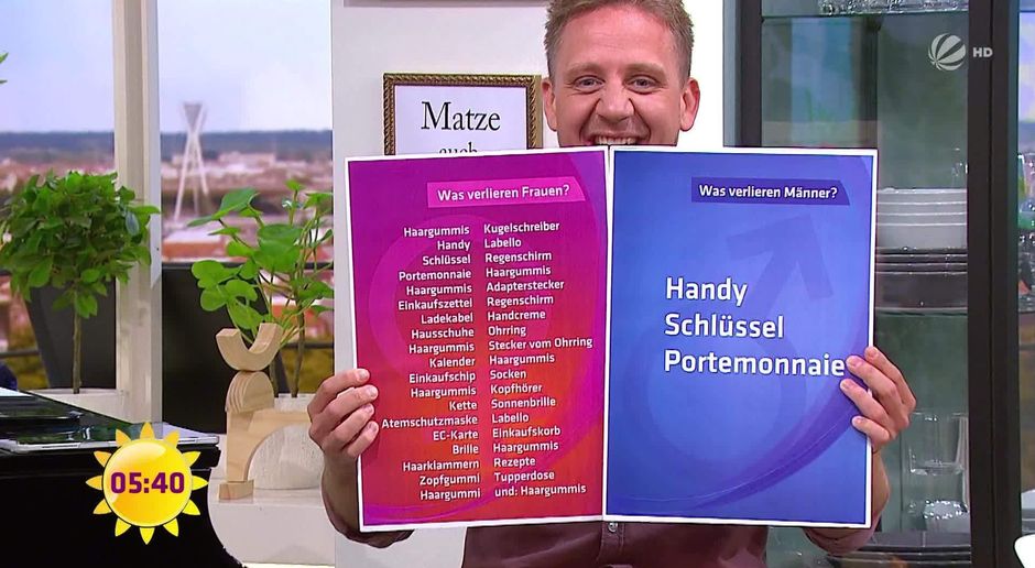 Fruhstucksfernsehen Video Manner Vs Frauen Wer Verliert Was Sat 1