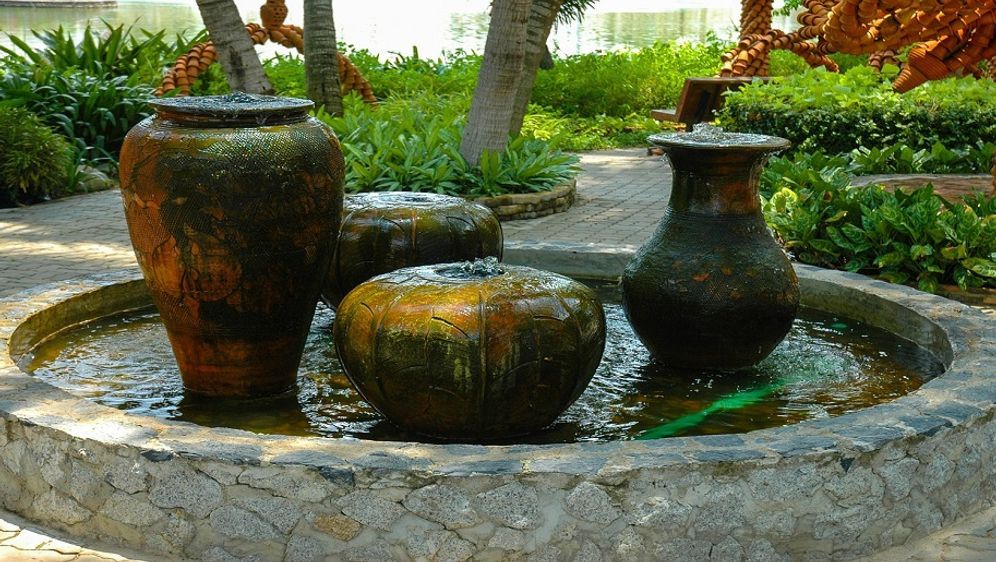 brunnen garten selber bauen Wohnzimmer Ideen Asian