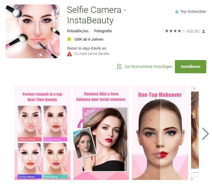 Selfie Camera - Insta Beauty(verfügbar im Google Play Store)-&nbsp;&nbsp;&nb...
