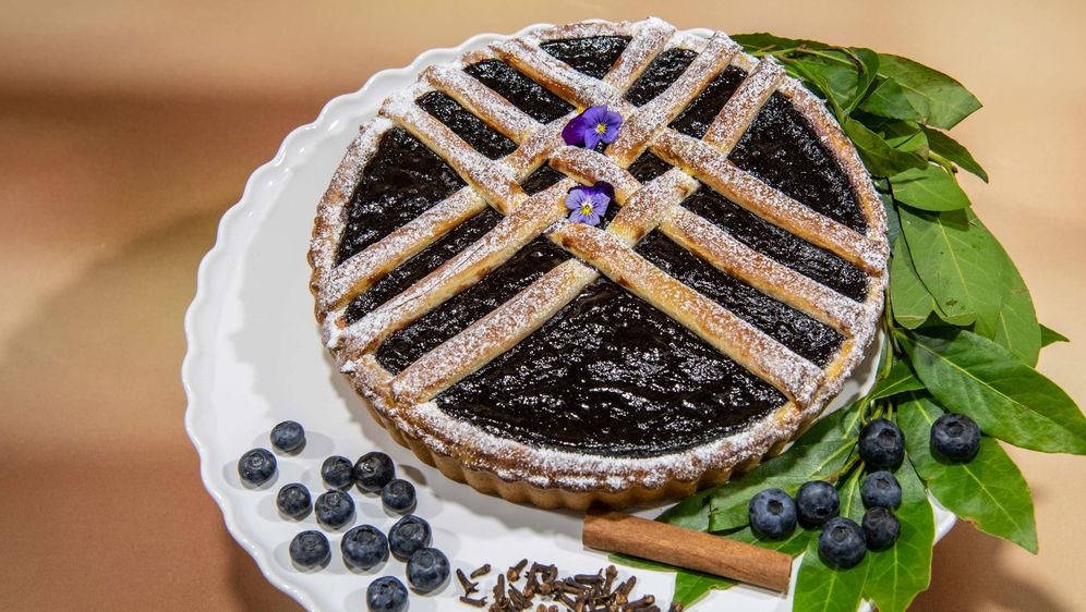 Heidelbeer Vlaai Mit Mandelpudding Das Grosse Backen