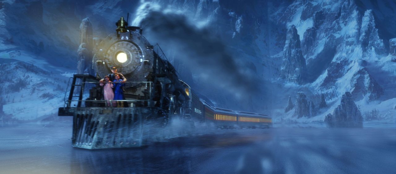 Die Gleise sind zwar zugefroren, doch das ist noch lange kein Grund für den Polarexpress, stehen zu bleiben ... - Bildquelle: Warner Bros. Pictures