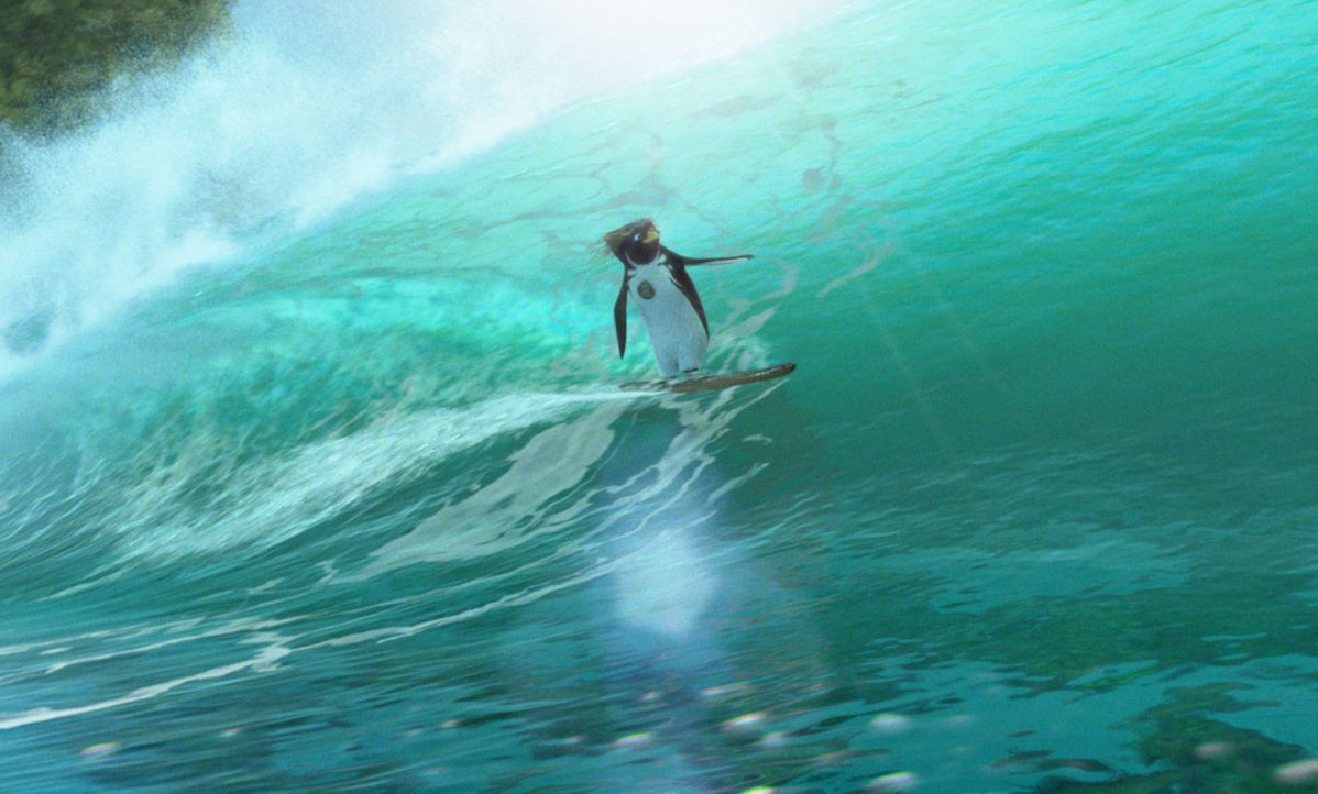 Im antarktischen Shiverpool sitzt Cody Maverick und träumt von einer Surfer-Karriere. Eines Tages wird Cody von einem Talentscout entdeckt und erh - Bildquelle: 2007 Sony Pictures Animation Inc. All Rights Reserved.