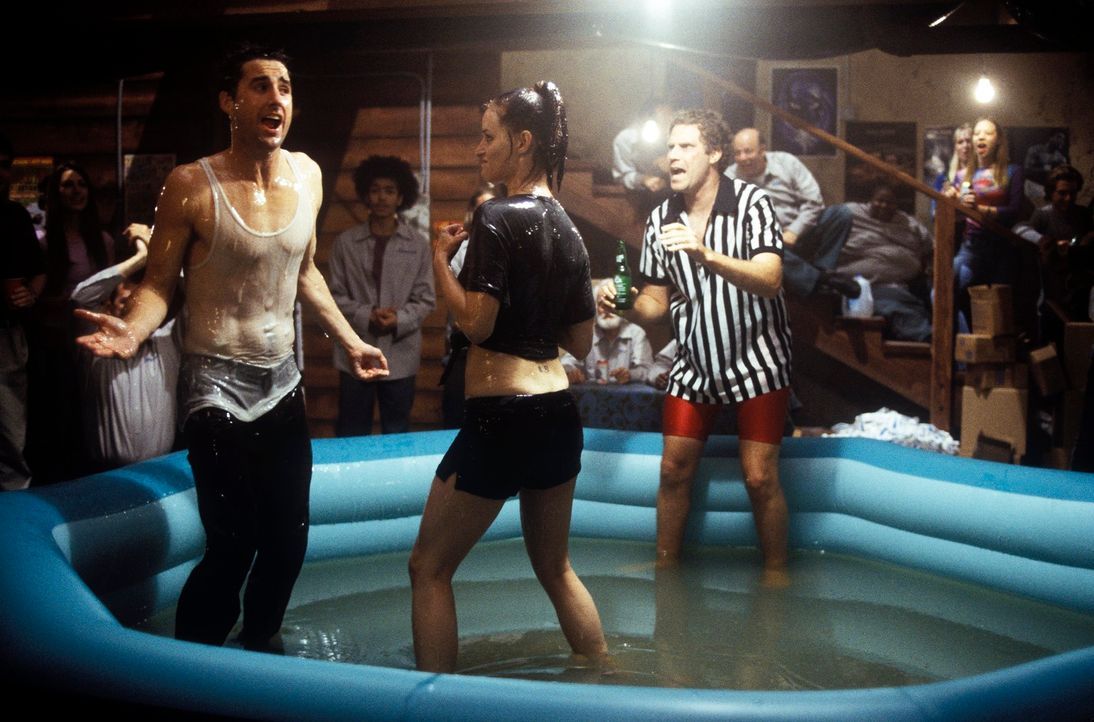 Wet-Gel-Catchen mit leicht bekleideten Mädchen: Mitch (Luke Wilson, l.) und Frank (Will Ferrell, r.) ... - Bildquelle: DreamWorks SKG