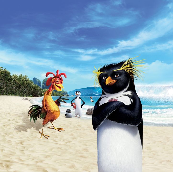 Pinguin Cody Maverick verlässt seine Heimat Shiverpool, um die Weltmeisterschaft im Surfen zu gewinnen. Doch das ist  gar nicht so einfach ... - Bildquelle: 2007 Sony Pictures Animation Inc. All Rights Reserved.