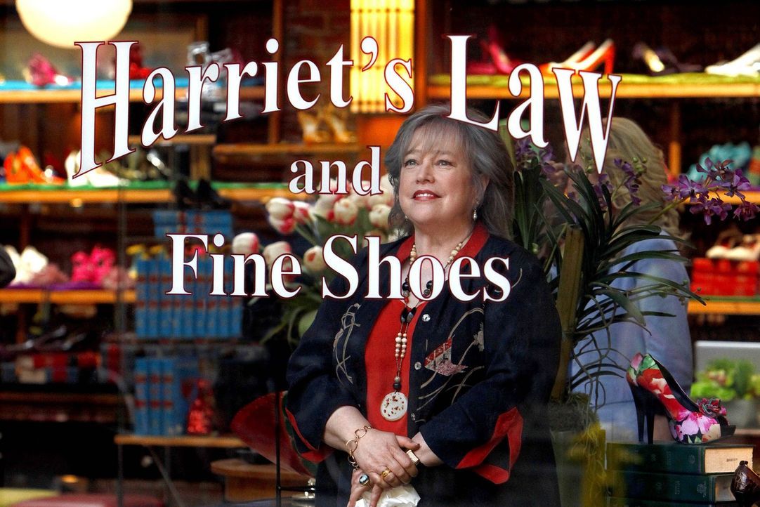 Nachdem sie ihren Job verloren hat, eröffnet Harriet Korn (Kathy Bates) eine eigene Kanzlei - in einem heruntergekommenen Schuhladen ... - Bildquelle: Warner Bros. Television