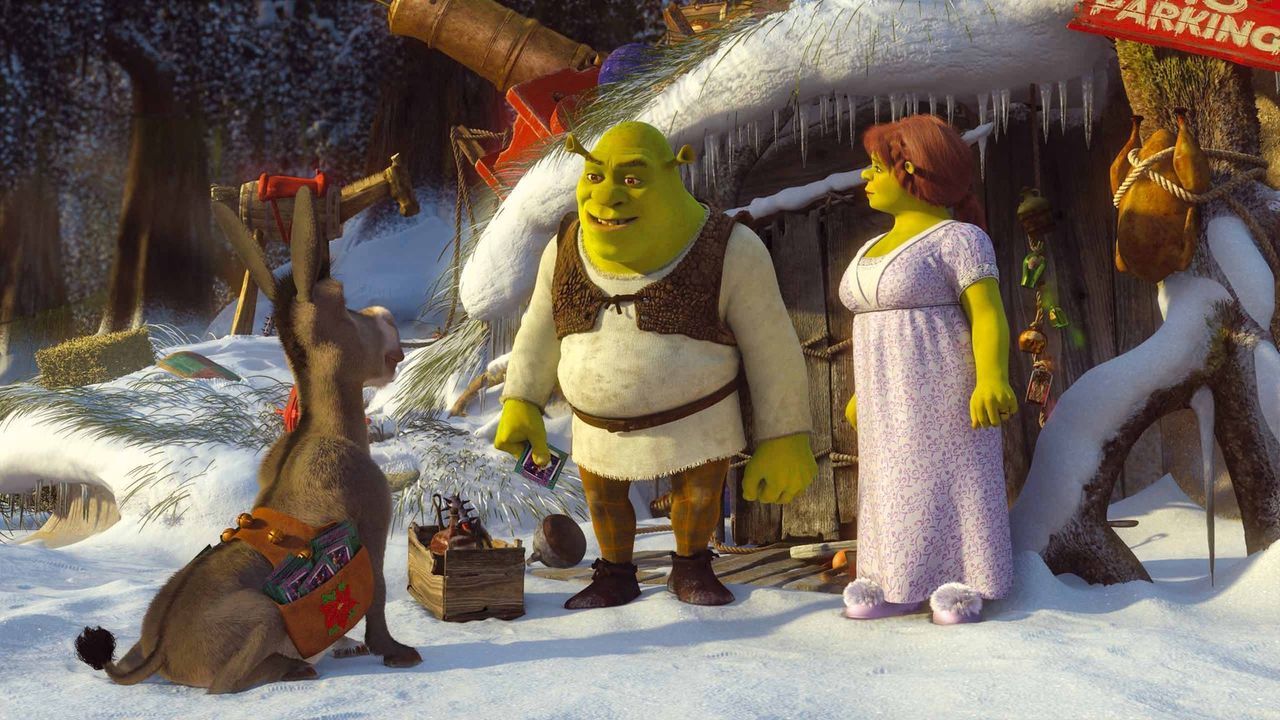 Obwohl Shrek wirklich überhaupt kein Interesse an Weihnachten hat, versucht er Fiona und den Kindern zuliebe, das perfekte Weihnachtsfest zu organi... - Bildquelle: 2007   DreamWorks Animation LLC.  All rights reserved.