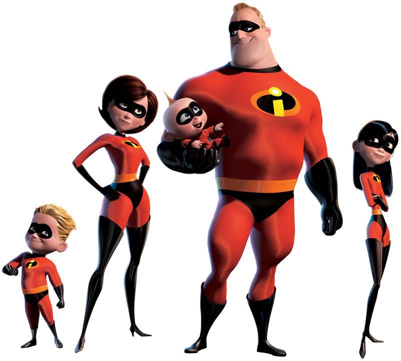Keine gewöhnliche Familie (v.l.n.r.): Flash, Elastigirl, Baby Jack Jack, Mister Incredible und Violetta - Bildquelle: Disney/Pixar. All rights reserved