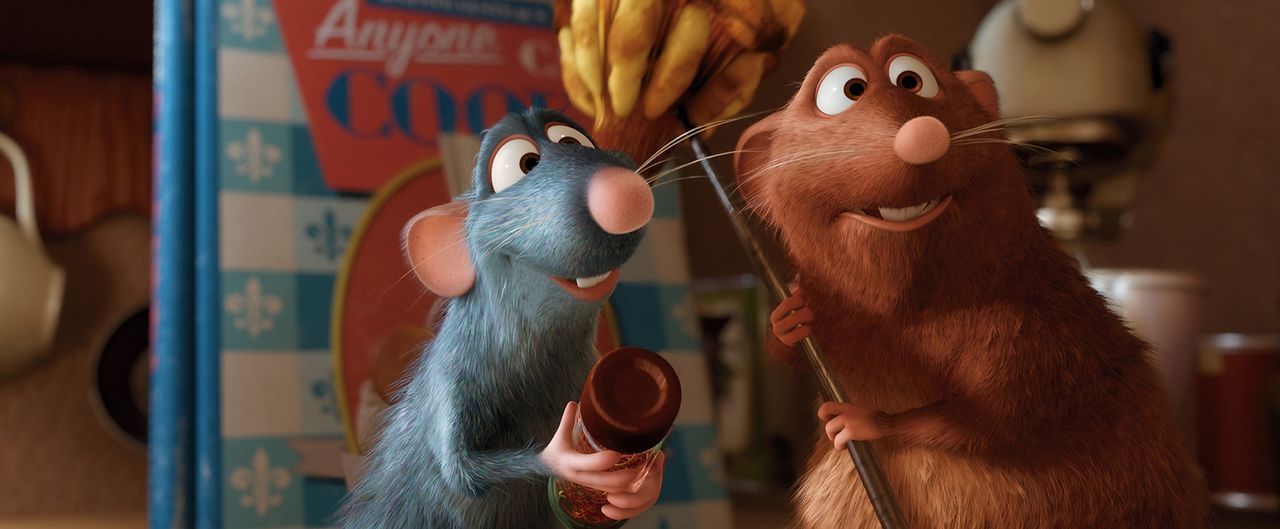 Die Ratte Remy (l.) ist ständig auf der Suche nach neuen kulinarischen Kreationen. Sein Freund Emile (r.) ist dabei stets an seiner Seite. - Bildquelle: Disney/Pixar.  All rights reserved