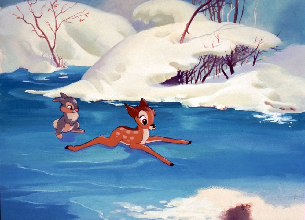 Erleben viele aufregende Abenteuer: Klopfer (l.) und Bambi (r.) ... - Bildquelle: Disney