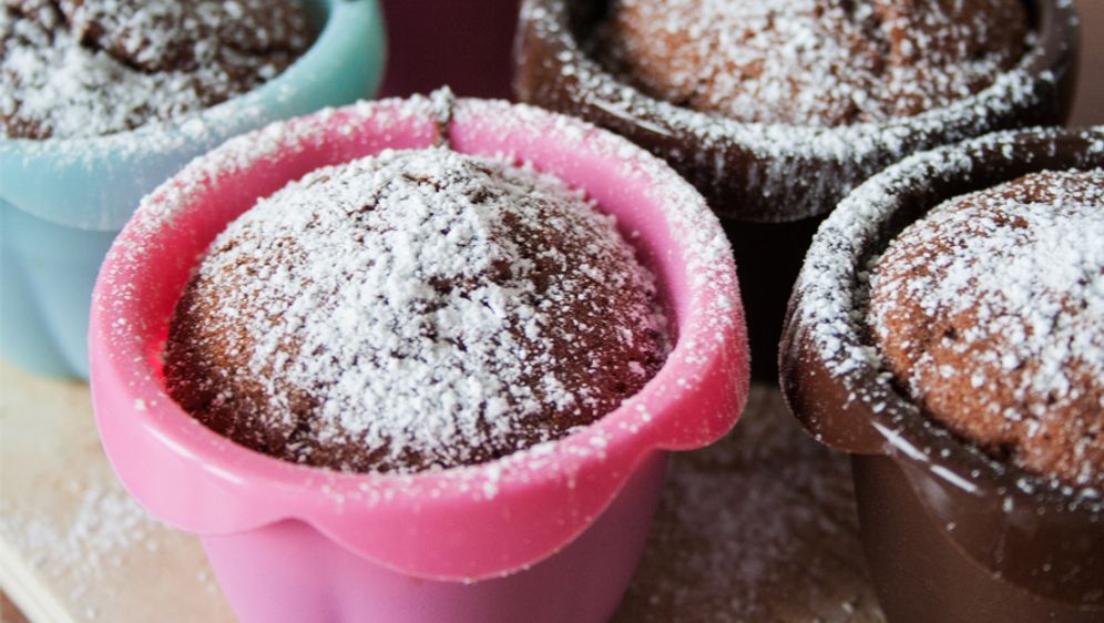 Schokoladen-Muffins mit flüssigem Kern: Rezept
