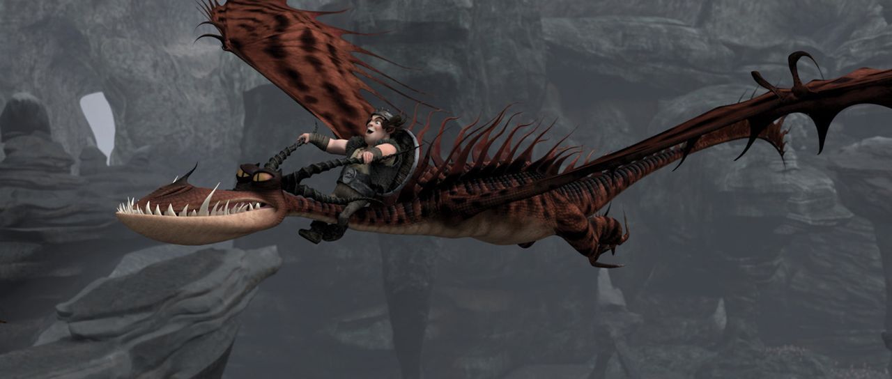 Ein Traum wird wahr: Der Wikingerjunge Rotzbacke fliegt auf einem Wechselflüger, einem der gefährlichsten Drachen der Welt. Zusammen kämpfen sie... - Bildquelle: 2012 by DreamWorks Animation LLC. All rights reserved.