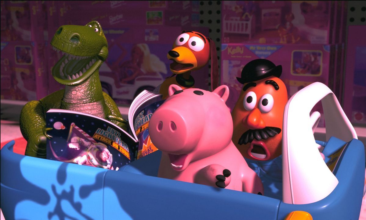 Während Buzz und einige andere Spielzeuge nach Woody suchen, ist dieser plötzlich gar nicht mehr so wild darauf, ins heimatliche Kinderzimmer zurück... - Bildquelle: Buena Vista International Television