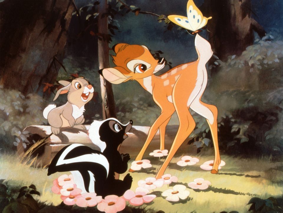 Zusammen erleben sie zunächst eine glückliche und sorglose Kindheit, bis die Kugel eines Jägers alles verändert: Klopfer (l.), Blume (M.) und Ba... - Bildquelle: Disney