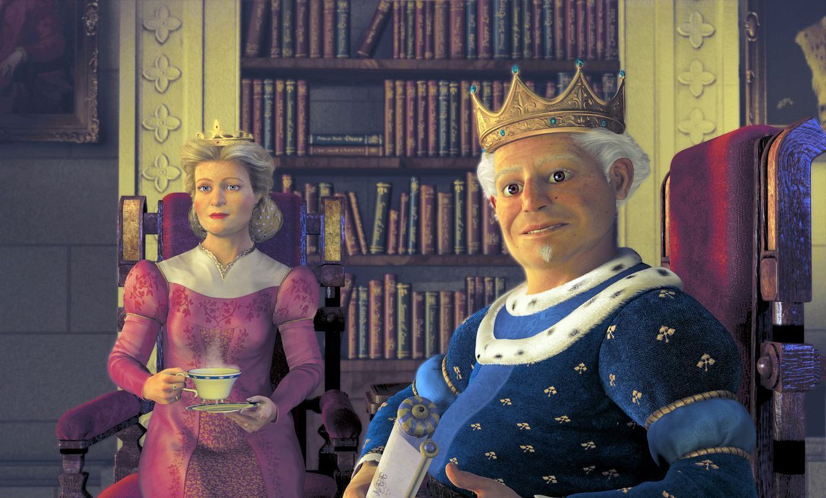 Eigentlich freuen sich Fionas königliche Eltern auf das Wiedersehen mit ihrer Tochter nebst Gatten, aber niemand hat sie auf den Anblick ihres neue... - Bildquelle: DreamWorks SKG