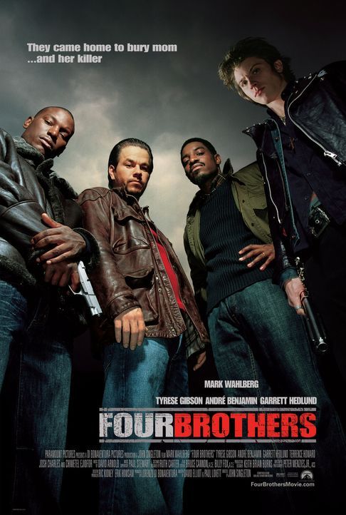 Vier Brüder - Plakatmotiv mit (v.l.n.r.) Tyrese Gibson, Mark Wahlberg, Andre Benjamin, Garrett Hedlund - Bildquelle: TM &   2006 Paramount Pictures. All Rights Reserved.
