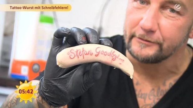 Frühstücksfernsehen Video Tattoo Krause Es geht um die Wurst Sat.1