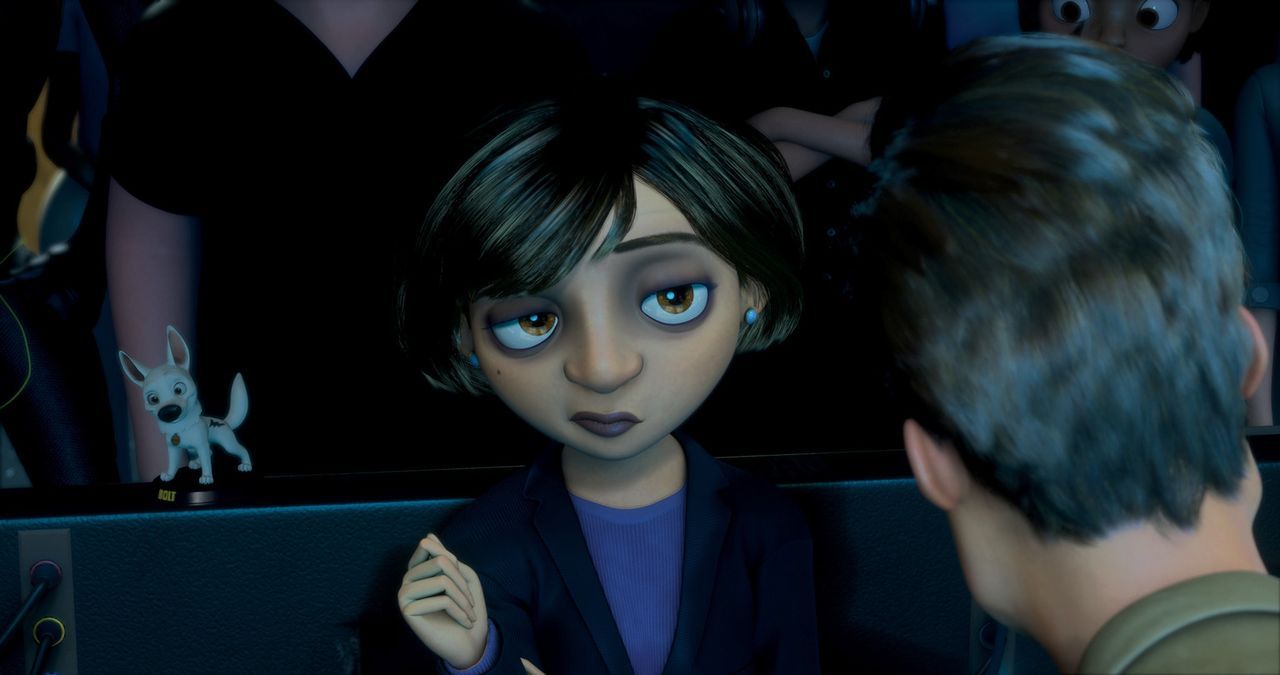 Die Quoten der Serie "Bolt" lassen drastisch nach und Mindy (l.) teilt dem Regisseur (r.) mit, dass sich das schleunigst ändern muss, da die Serie... - Bildquelle: Disney Enterprises, Inc.  All rights reserved