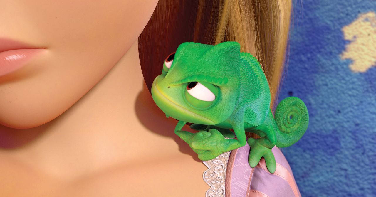 Rapunzels steter Begleiter, der sicherstellt, dass dem schönen Mädchen nichts passiert: Chamäleon Pascal ... - Bildquelle: Disney.  All rights reserved