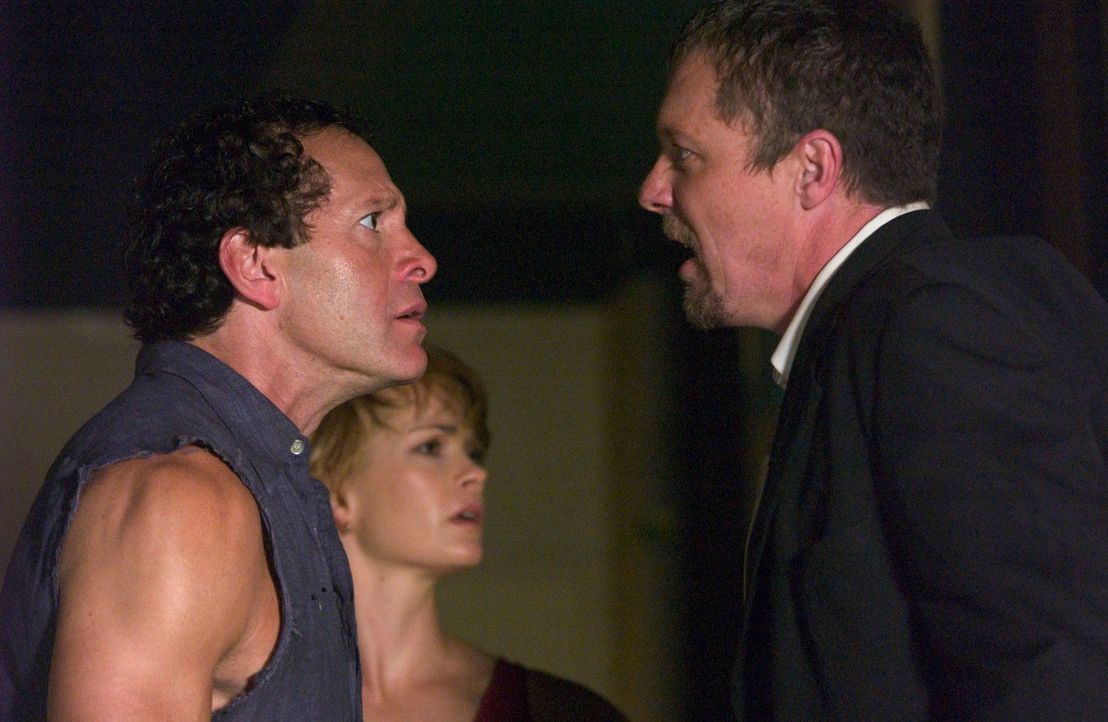 Kaum löst Mike Rogo (Adam Baldwin, r.), ein Undercover-Agent der Homeland-Security, Alarm aus, da erschüttert eine gewaltige Detonation das Schiff.... - Bildquelle: Hallmark Entertainment