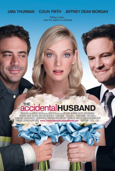 Zufällig verheiratet: Emma (Uma Thurman, M.), Patrick (Jeffrey Dean Morgan, l.) und Richard (Colin Firth, r.) ... - Bildquelle: 2008 Accidental Husband Intermediary, Inc. All Rights Reserved.