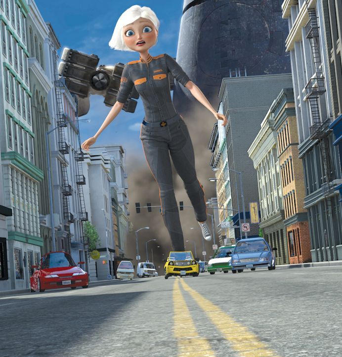 Ausgerechnet an ihrem Hochzeitstag wird die unscheinbare, junge Susan von einem Meteoriten getroffen, in Folge dessen sie zu gigantischer Größe he... - Bildquelle: TM and   2008 by DreamWorks Animation LLC. All rights reserved.