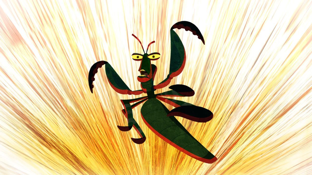 Er ist stark, schnell, klein und todbringend! Mantis nimmt es mit jedem Gegner auf! - Bildquelle: 2008 DREAMWORKS ANIMATION LLC. ALL RIGHTS RESERVED.