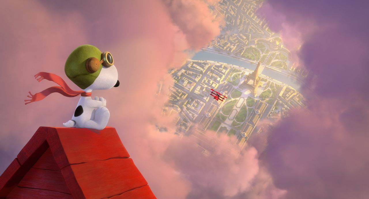 In seiner Fantasie nimmt Snoopy als Fliegerass die Verfolgung seines Erzfeindes über den Dächern von Paris auf. Und nebenbei muss er noch die schöne... - Bildquelle: 2015 Twentieth Century Fox Film Corporation.  All rights reserved.  PEANUTS   2015 Peanuts Worldwide LLC.